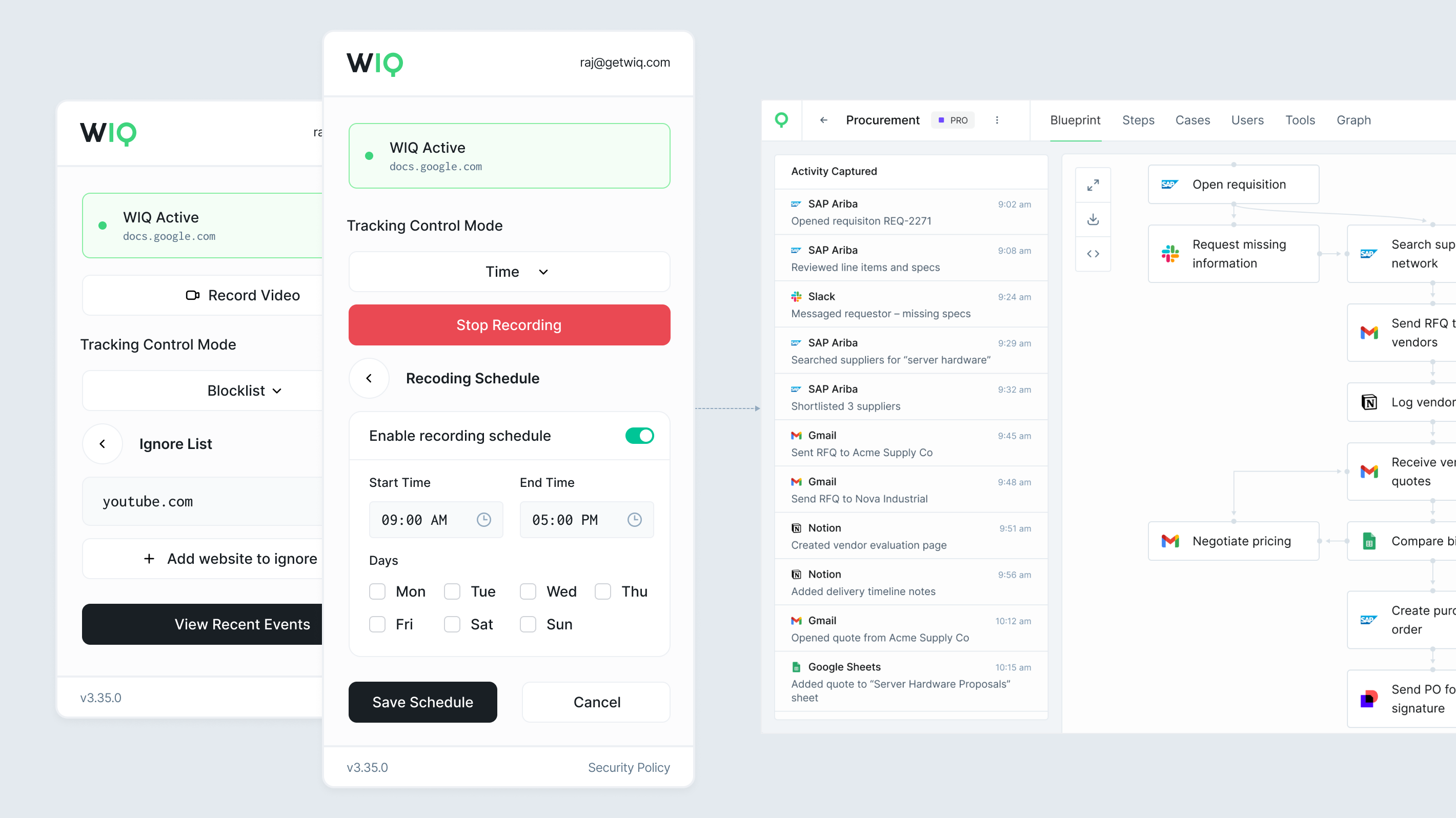 WIQ mapping every process passively